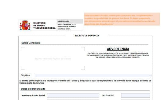 Cómo presentar una denuncia ante la Inspección de Trabajo