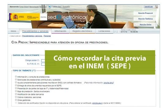 Cómo recordar día, hora y número de la cita previa