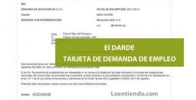 El DARDE. La Tarjeta de Demanda de Empleo