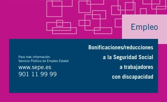 Bonificaciones en Seguridad Social para trabajadores con discapacidad