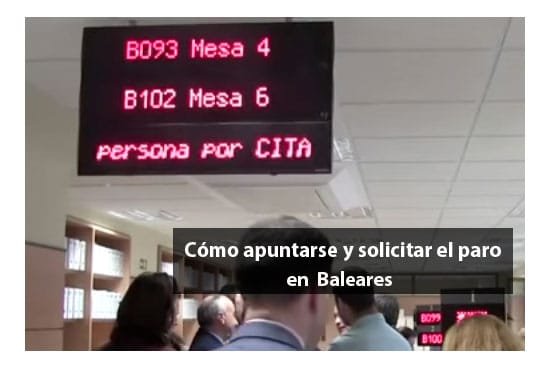 Cómo apuntarse y solicitar el paro en Baleares