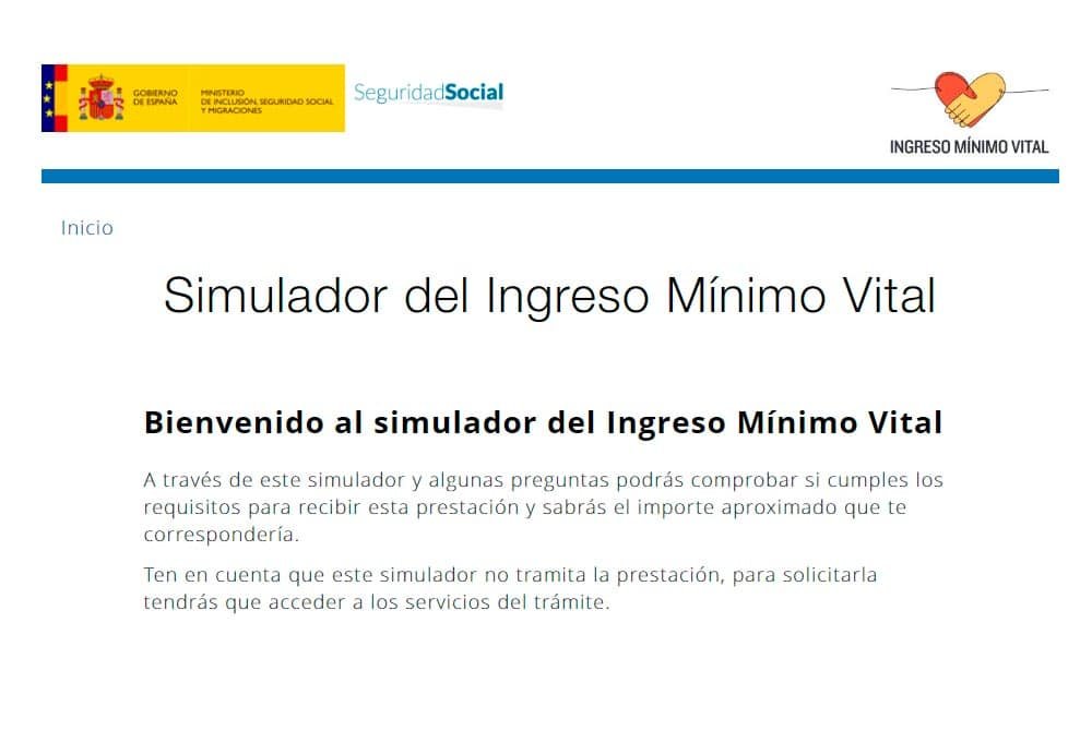 El simulador del Ingreso Mínimo Vital