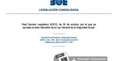 Ley General de la Seguridad Social (LGSS). Texto refundido